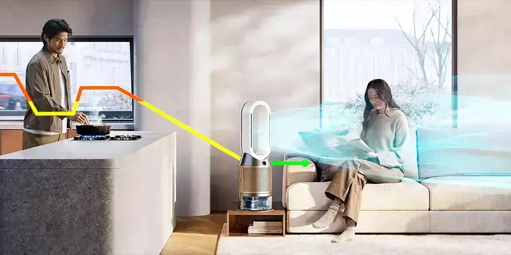 Загальний вигляд очищувача-зволожувача повітря Dyson Humidify+Cool PH2