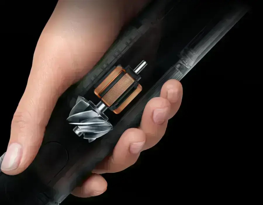 Двигун Dyson PencilVac Fluffycones крупним планом