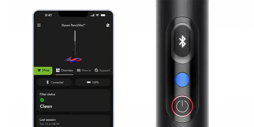 Інтерфейс мобільного додатку MyDyson для керування пилососом