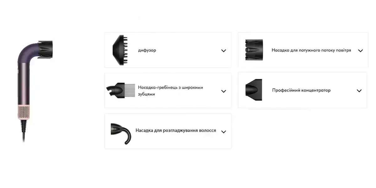 Профессиональный фен для волос Dyson HD17 Supersonic r Professional Hair Dryer Curly+Coily - Jasper Plum (123486-01) EU