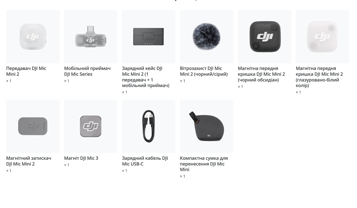 Мікрофонна система DJI Mic Mini 2 [1 TX + 1 Mobile RX + Charging Case] (CP.RN.00000533.01)