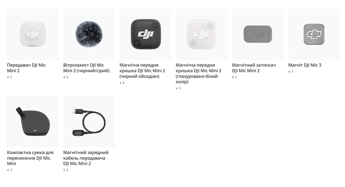 Передавач радіосистеми DJI Mic Mini 2 Transmitter - Glaze White (CP.RN.00000531.01)