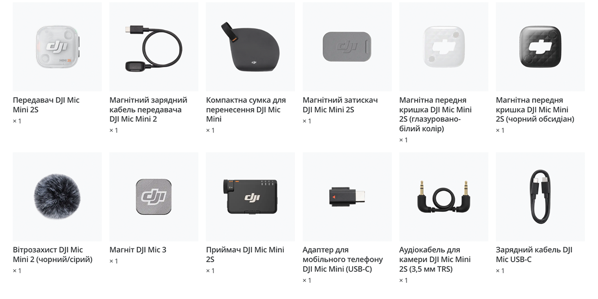 Микрофонная система DJI Mic Mini 2S [1 TX + 1 RX]