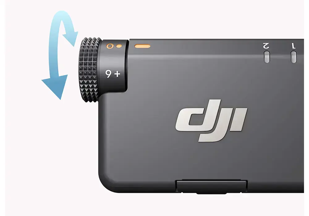 DJI Mic Mini регулювання посилення на приймачі