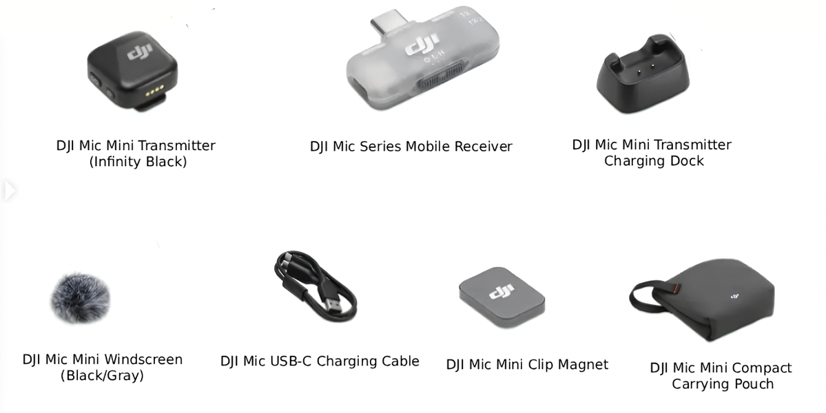 Микрофонная система DJI Mic Mini Mobile Version [1 TX + 1 Mobile RX] (CP.RN.00000623.01)