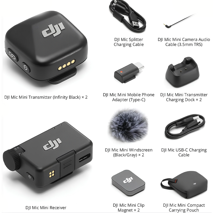 Микрофонная система DJI Mic Mini [2 TX + 1 RX] (CP.RN.00000434.01)