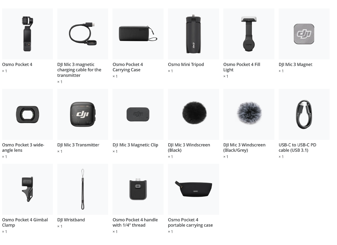 Екшн-камера DJI Osmo Pocket 4 Creator Combo