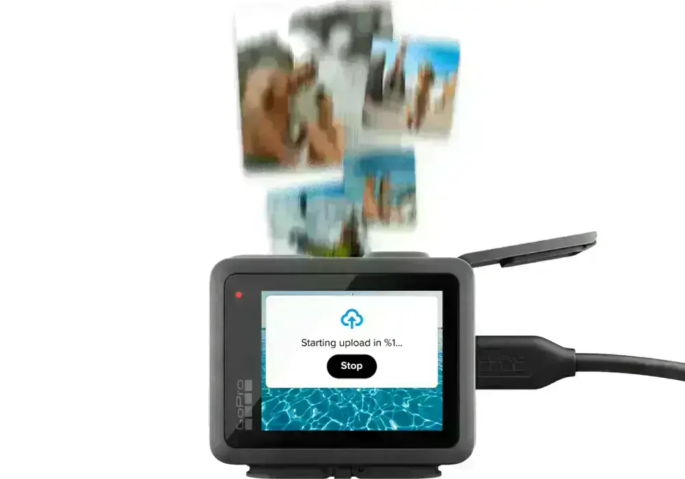 автоматическая загрузка снимков на экшн-камере gopro hero 4k uhd tiny camera