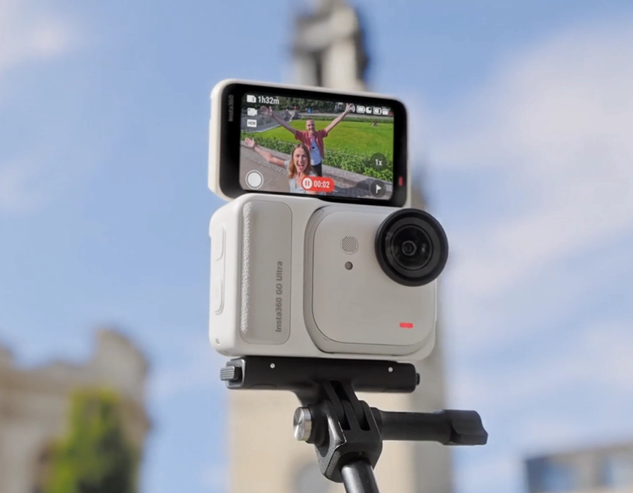 Insta360 GO Ultra — смена ориентации камеры