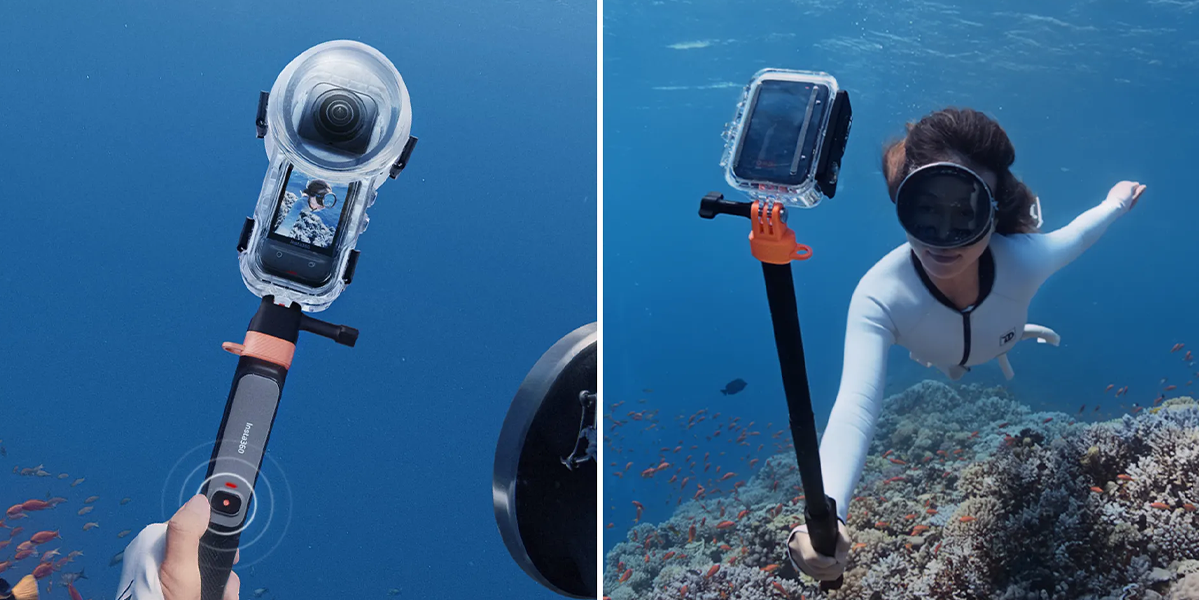 Підводний селфі-монопод з пультом Insta360 Underwater Selfie Stick with Remote (CINSEAVZ)
