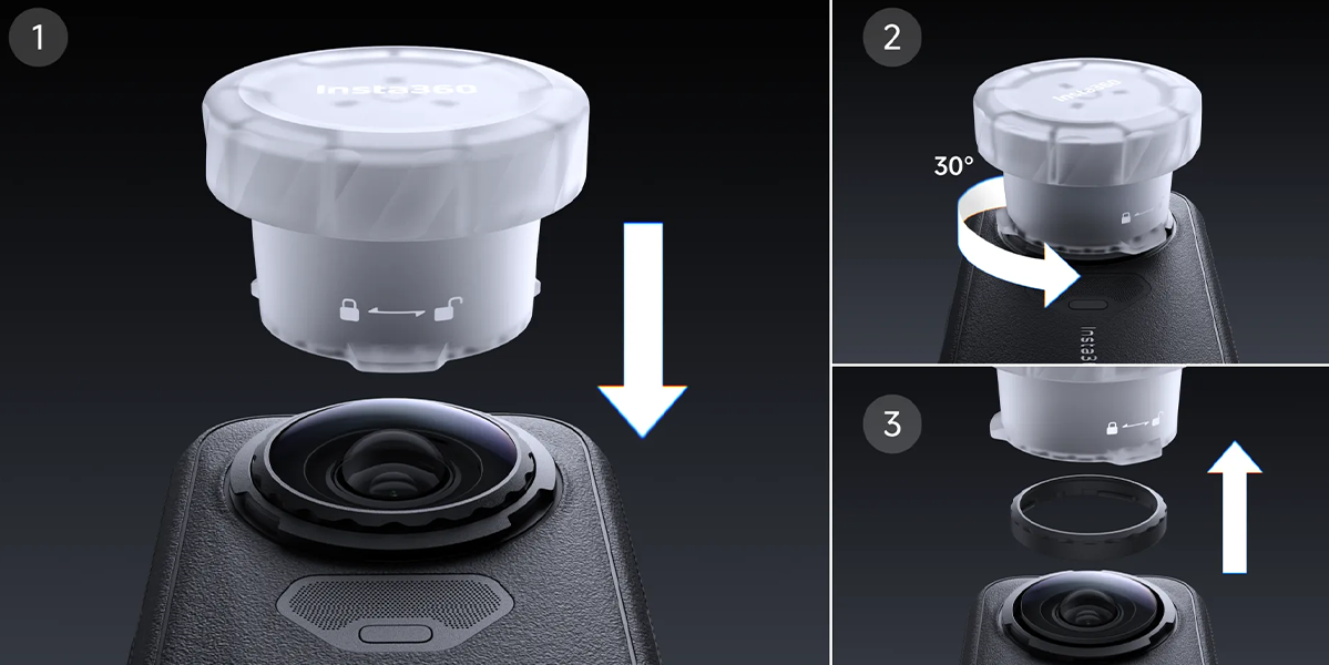 Комплект змінних об'єктивів Insta360 X6 Replacement Lens Kit - Double Lens (CINSBBXC-02)