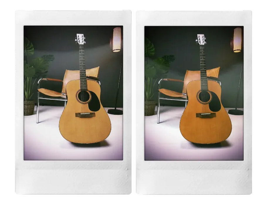 Приклад друку у двох режимах: instax-Natural і instax-Rich на Mini Evo
