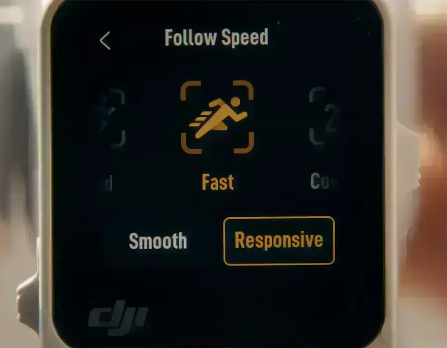 Интерфейс обновленного стабилизатора DJI RS 4 Mini