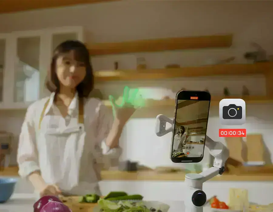 Insta360 Flow 2 Pro - управління жестами для активації відстеження