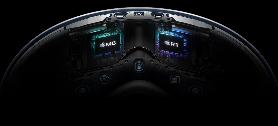 Apple Vision Pro M5 демонстрація двочіпової продуктивності M5 і R1