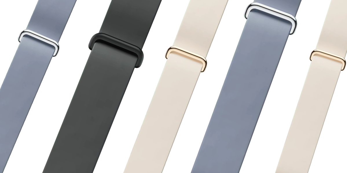 Ремешок Google Elevated Modern Band для Fitbit Air - Moonstone / Polished Silver Stainless Steel Clasp (GA11077-WW)