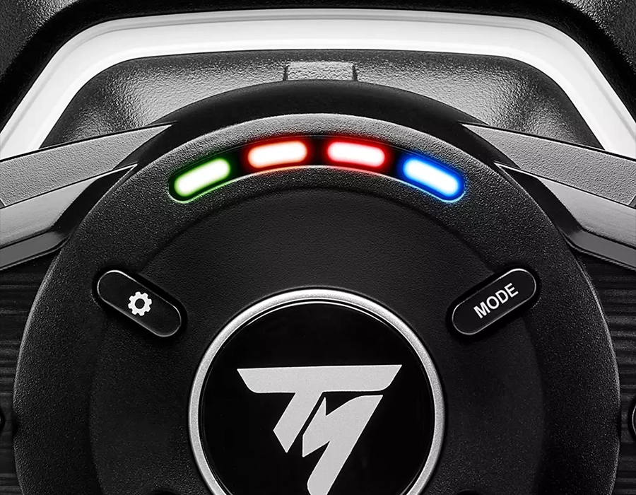 Кермо Thrustmaster T128 із вбудованою світлодіодною панеллю для індикації оборотів двигуна