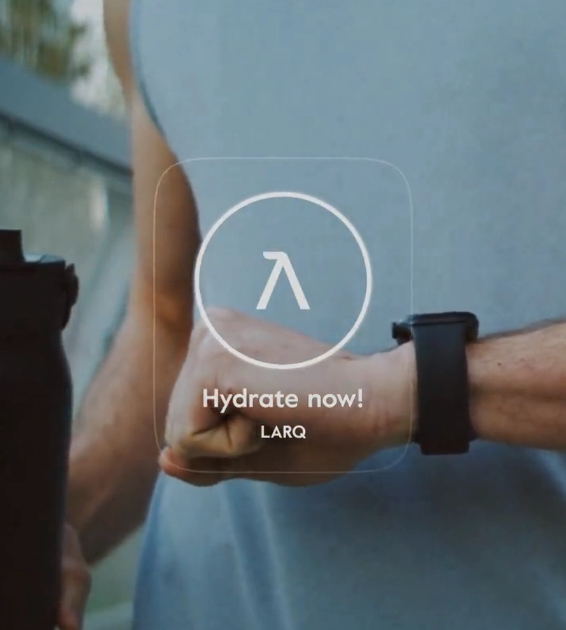 Розумна пляшка для води з функцією очищення LARQ Bottle PureVis 2 - 34 oz/1000ml with Essential Bottle Filter - Obsidian Black