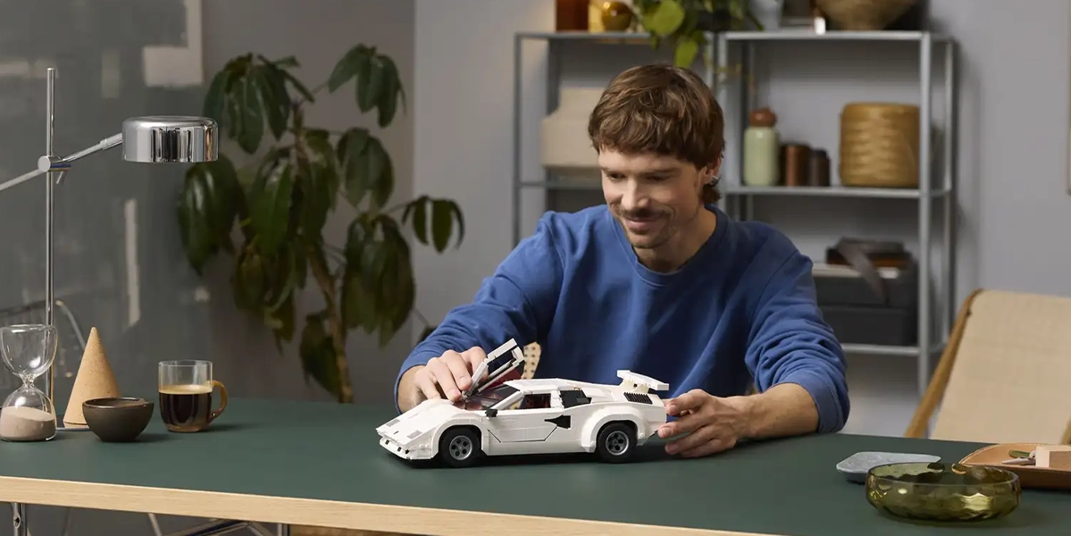 LEGO Icons 10337 – общий вид Lamborghini Countach 5000 Quattrovalvole