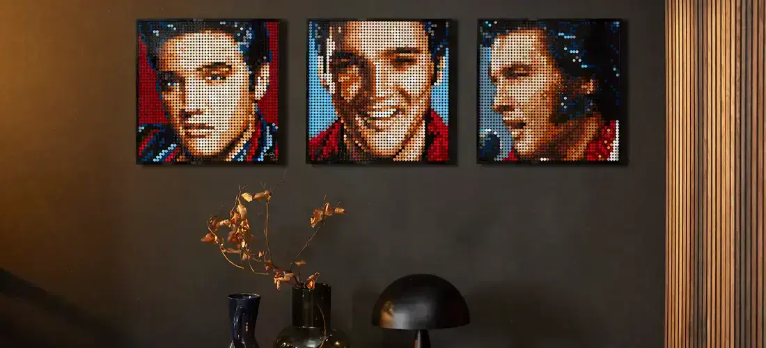 LEGO Art Элвис Пресли 31204 – пример готового портрета на стене
