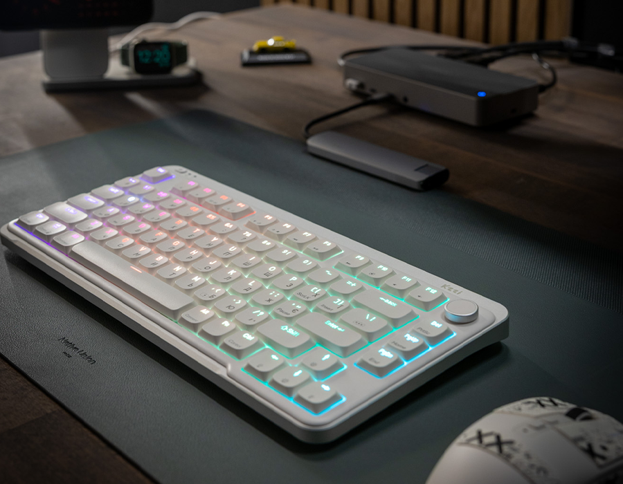 Клавіатура Kzzi I75 Low Profile Mechanical Wireless Keyboard [Red Switch] - Pink (6977534870567)