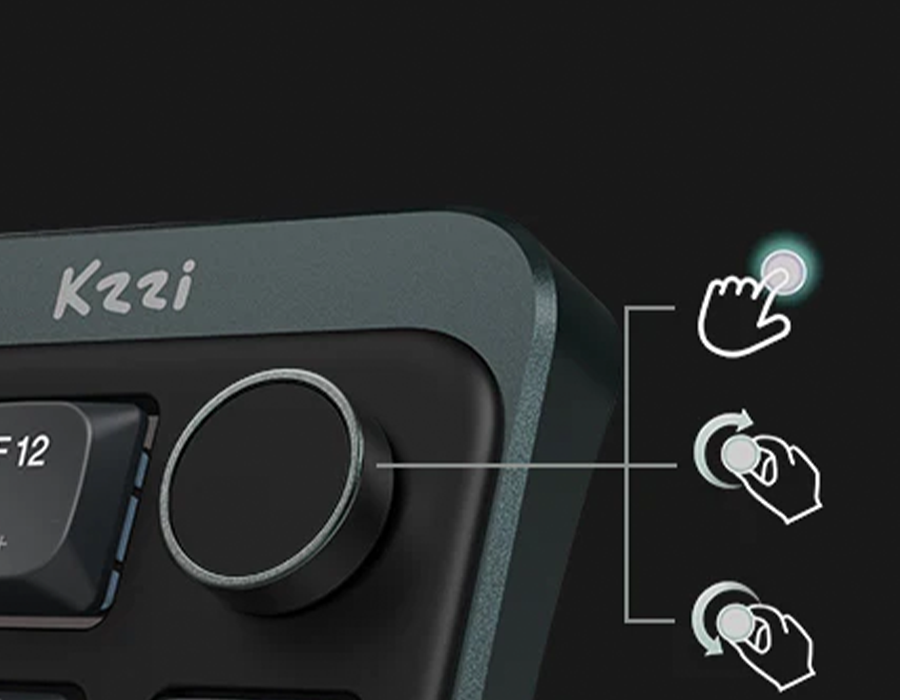 Клавіатура Kzzi I75 Low Profile Mechanical Wireless Keyboard [Red Switch] - Pink (6977534870567)