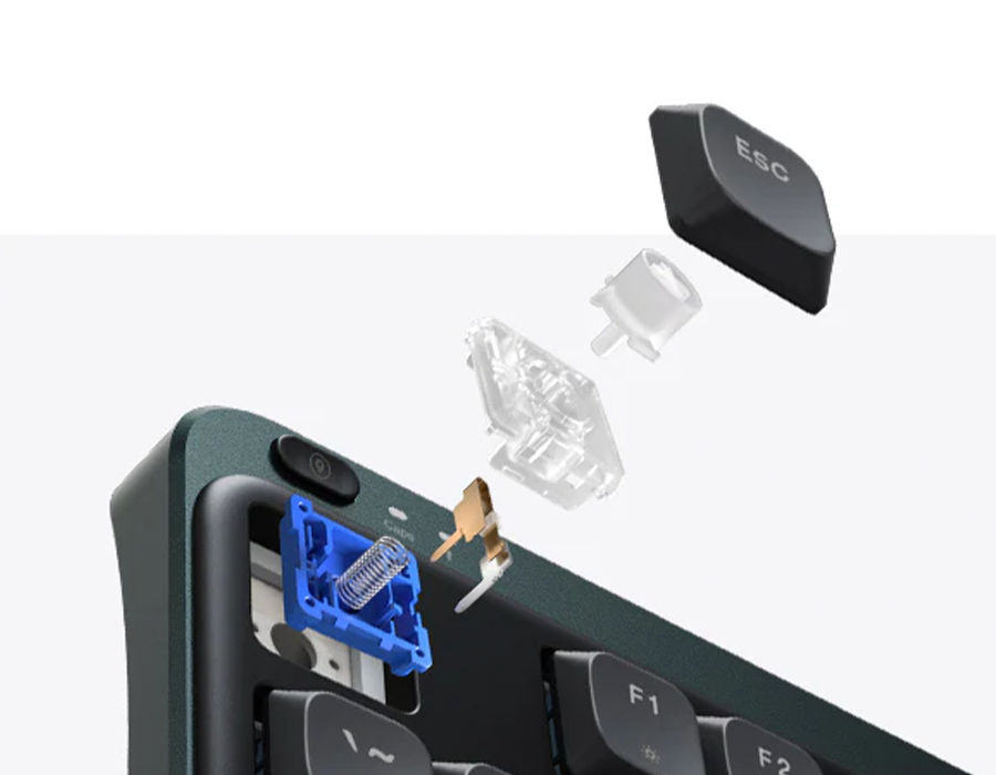 Клавіатура Kzzi I75 Low Profile Mechanical Wireless Keyboard [Red Switch] - Pink (6977534870567)