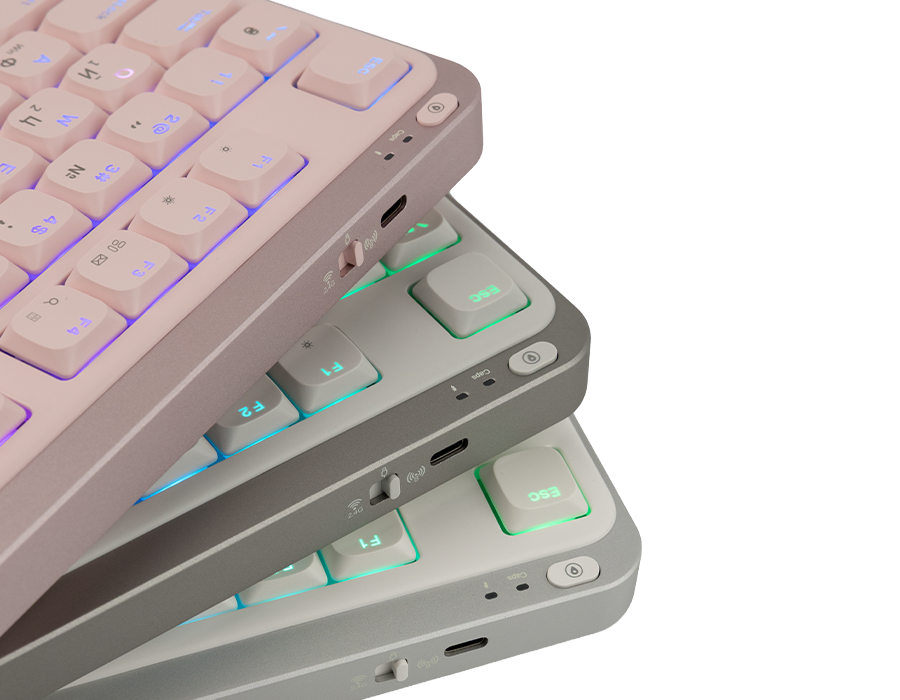 Клавіатура Kzzi I75 Low Profile Mechanical Wireless Keyboard [Red Switch] - Pink (6977534870567)