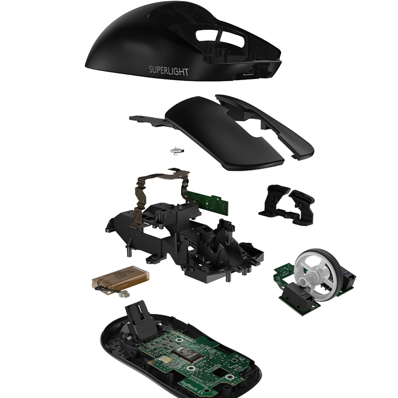 Миша Logitech G Pro X LIGHTSPEED на боковому фоні, демонстрація легкості