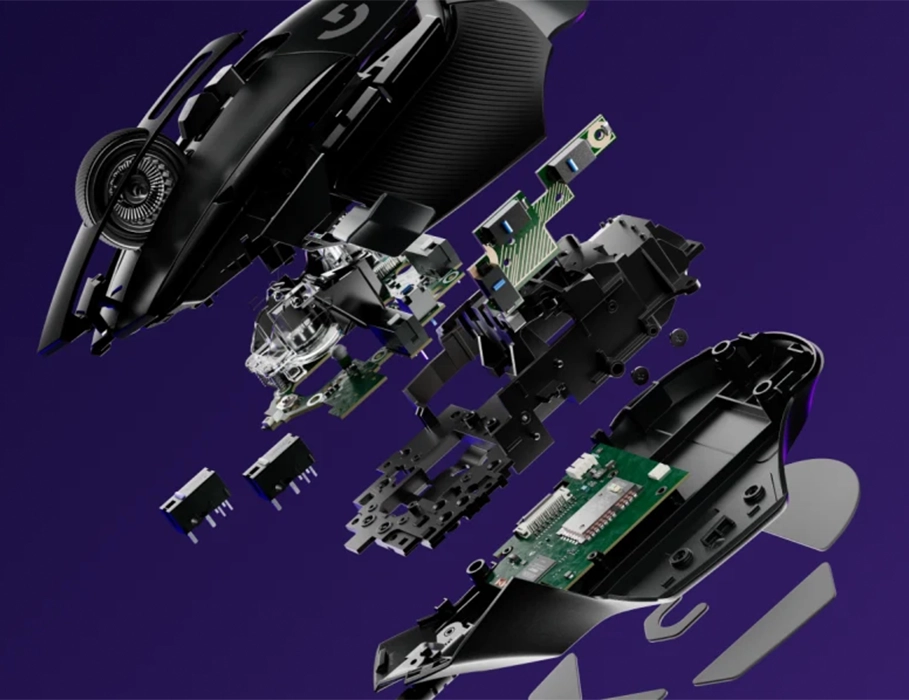 Верхній вигляд миші Logitech G502 X з оновленим дизайном і легкою конструкцією