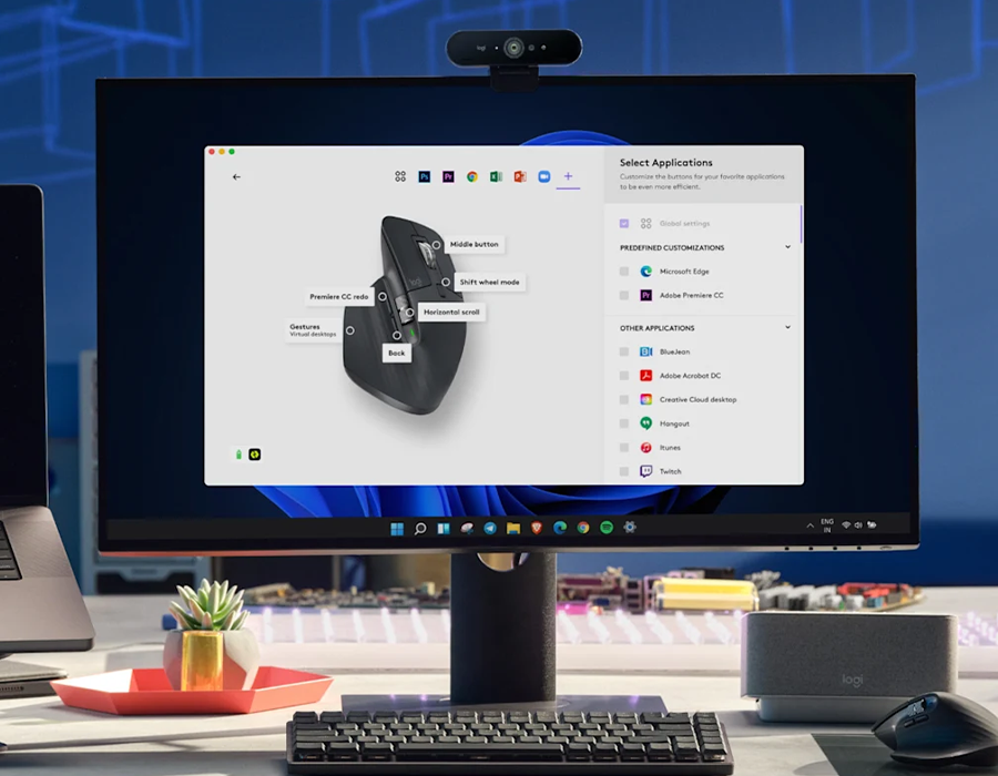 Інтерфейс Logi Options+ для налаштування Logitech MX Master 3S