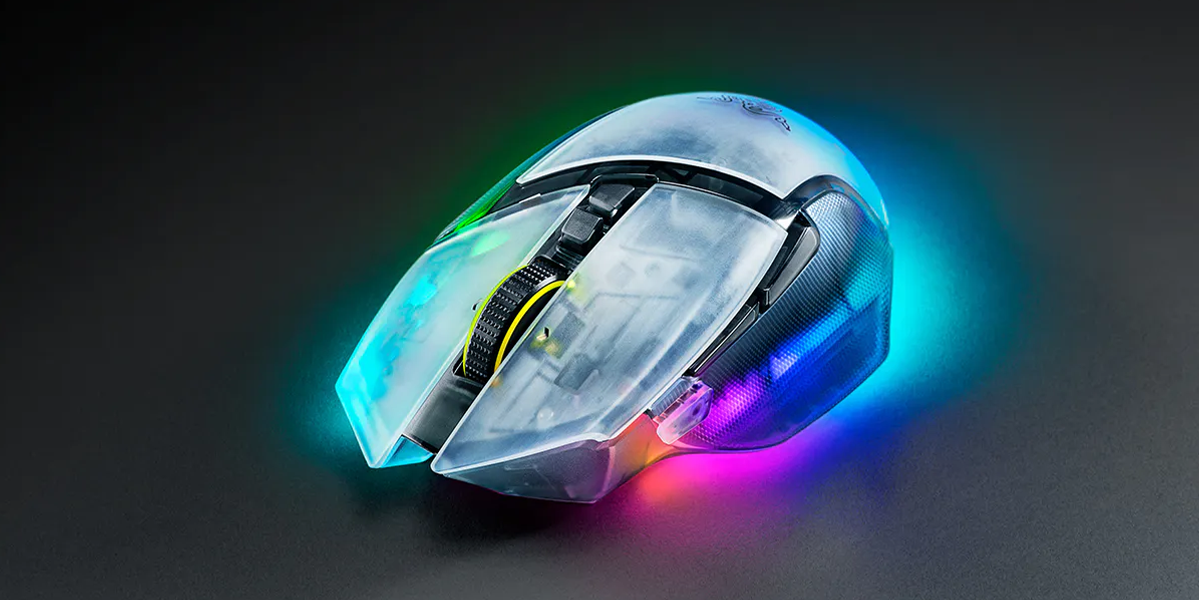 Миша Razer Basilisk V3 Pro 35K Fully Customizable Wireless Ergonomic RGB Gaming Mouse - Phantom White Edition (RZ01-05240400-R3G1)