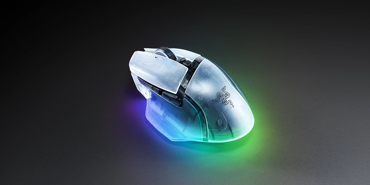Миша Razer Basilisk V3 Pro 35K Fully Customizable Wireless Ergonomic RGB Gaming Mouse - Phantom White Edition (RZ01-05240400-R3G1)