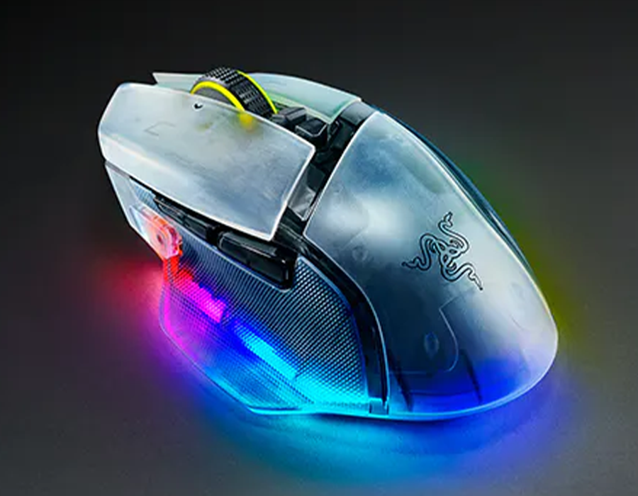 Миша Razer Basilisk V3 Pro 35K Fully Customizable Wireless Ergonomic RGB Gaming Mouse - Phantom White Edition (RZ01-05240400-R3G1)