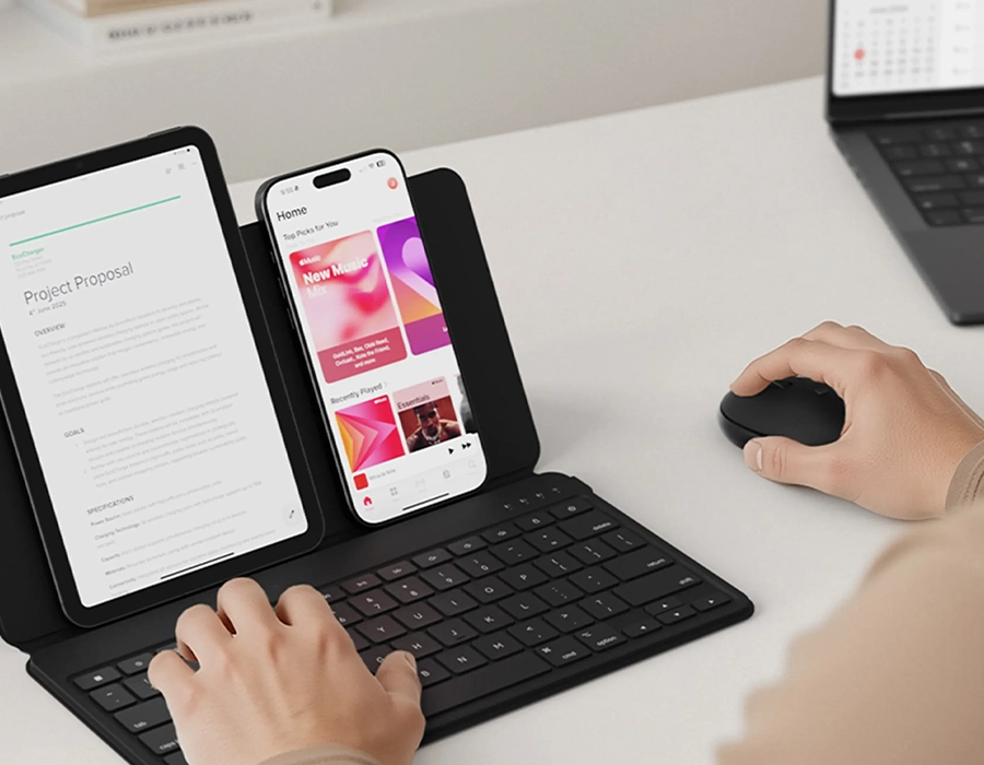 Satechi OntheGo Bluetooth Mouse — переключение между тремя устройствами через Bluetooth 5.1