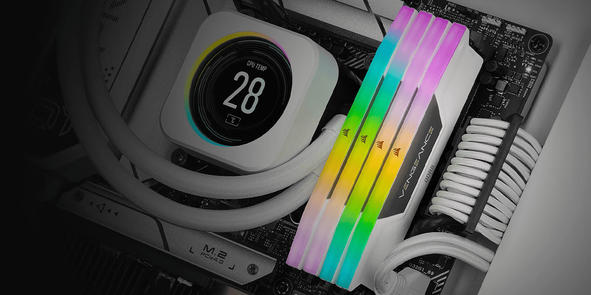 Оперативна пам'ять Corsair Vengeance RGB DDR5 32GB 2×16GB 6000 MHz CL32 (CMH32GX5M2B6000C32)