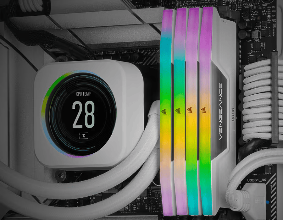 Оперативна пам'ять Corsair Vengeance RGB DDR5 32GB 2×16GB 6000 MHz CL32 (CMH32GX5M2B6000C32)