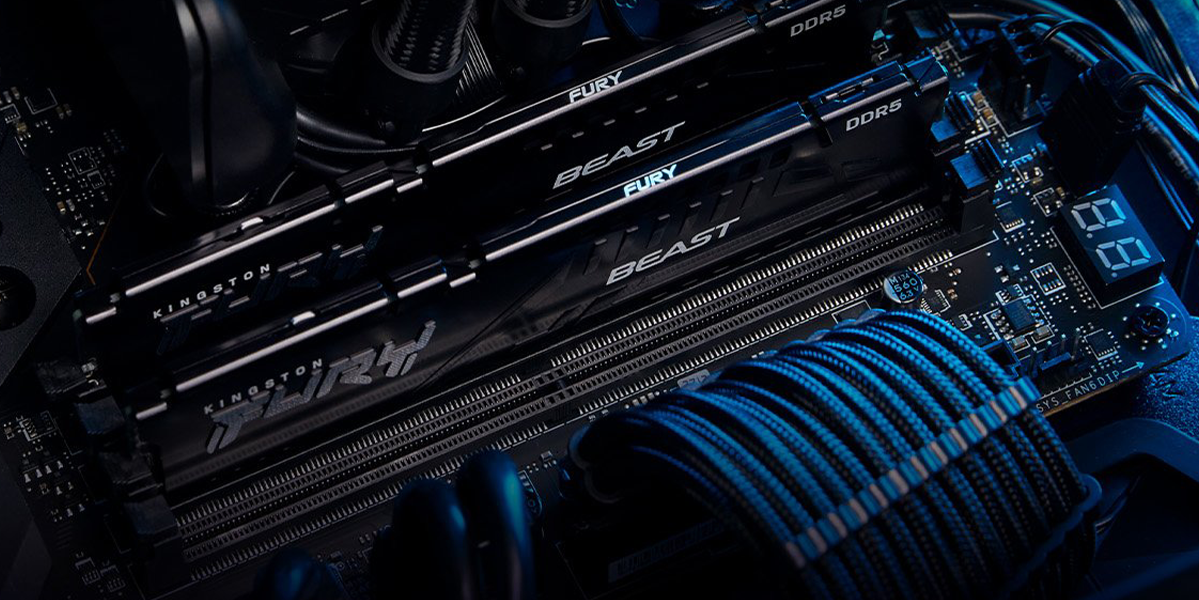 Оперативна пам'ять Kingston FURY Beast DDR5 16GB 2×8GB 6000 MHz CL40 (KF560C40BBK2-16)