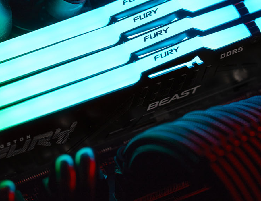 Оперативна пам'ять Kingston FURY Beast RGB DDR5 32GB 2×16GB 6000 MHz CL30 (KF560C30BBAK2-32)