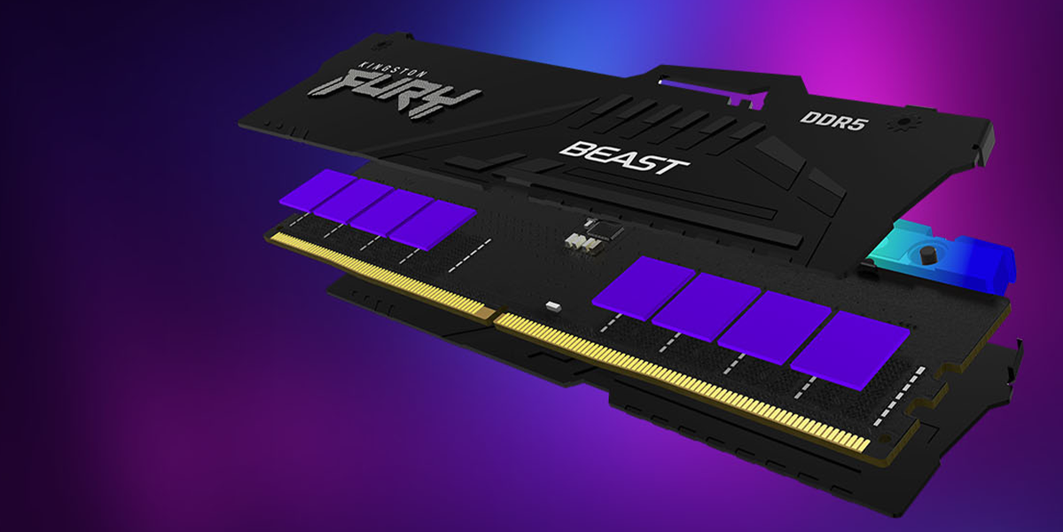 Оперативна пам'ять Kingston FURY Beast RGB DDR5 32GB 2×16GB 6000 MHz CL30 (KF560C30BBAK2-32)