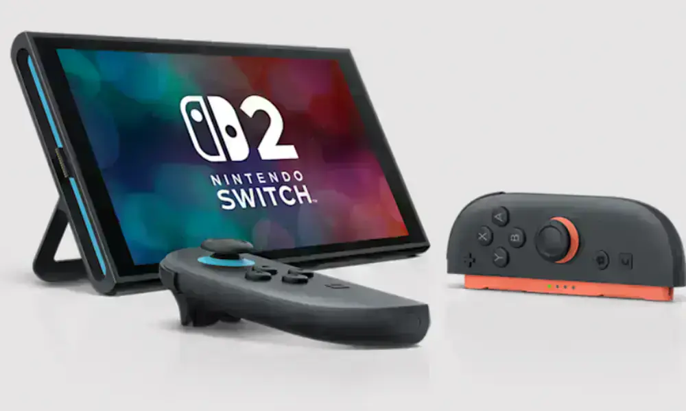 Nintendo Switch 2 в настільному режимі з контролерами Joy-Con