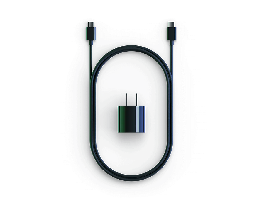 Адаптер питания и кабель USB-C в комплекте Meta Quest 3S Xbox Edition