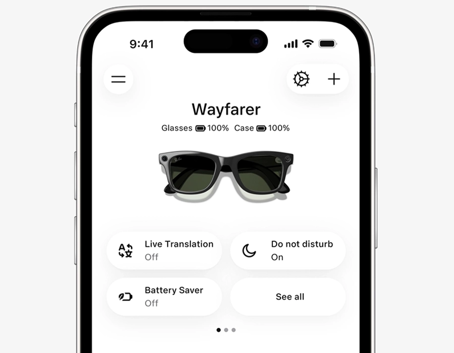 Смарт-окуляри Ray-Ban | Meta Wayfarer [Gen 3] Large Matte Black Frame / Grey Lenses (RW4011 601S87 53-22)