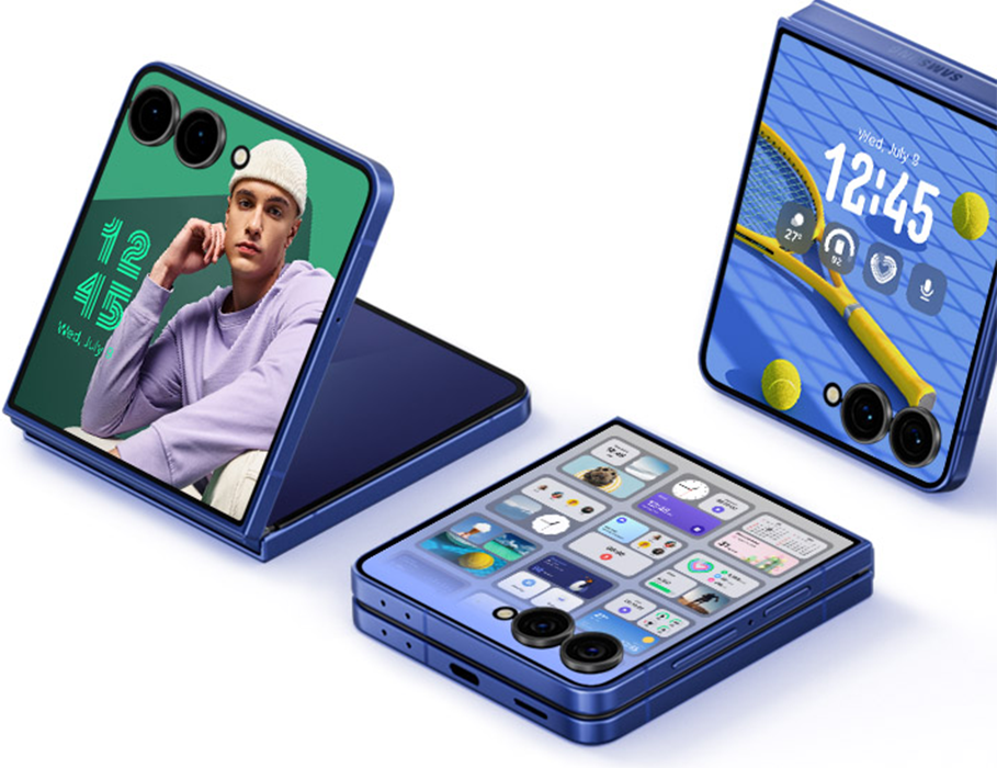Ілюстрація захисту в екосистемі Galaxy з Knox Matrix на екрані Galaxy Flip7