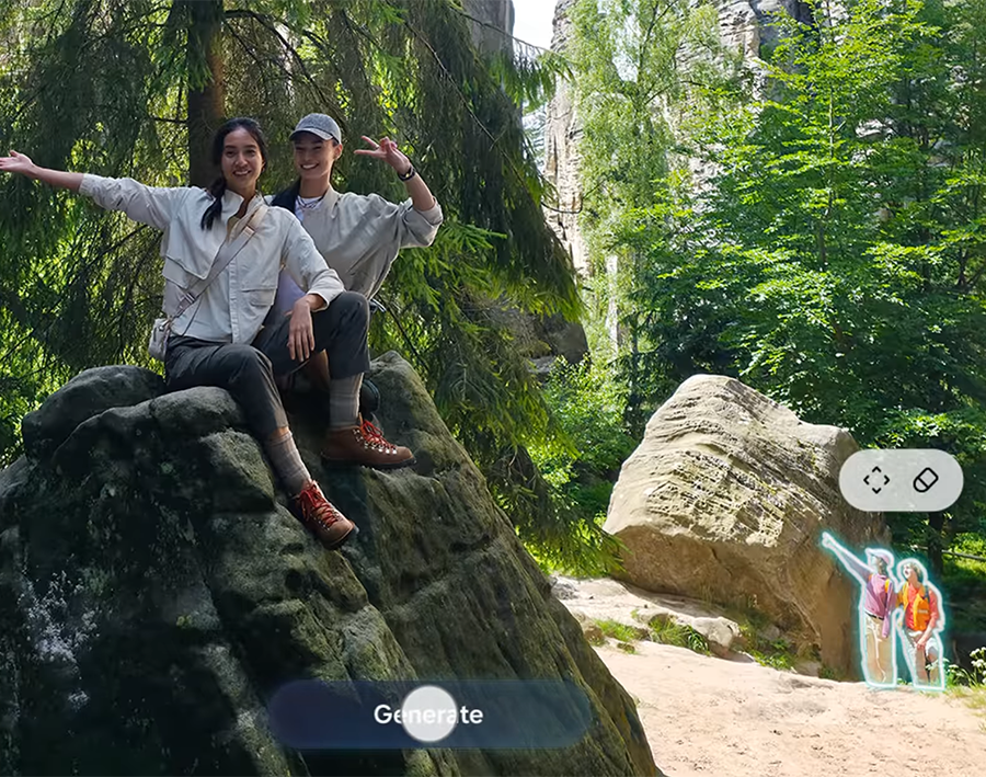 Интерфейс Photo Assistant на Galaxy Fold7 для редактирования фото с ИИ