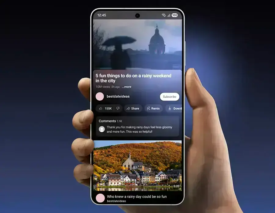 Інтерфейс багатозадачності на екрані Samsung Galaxy S25 Edge з активованим помічником Google Gemini
