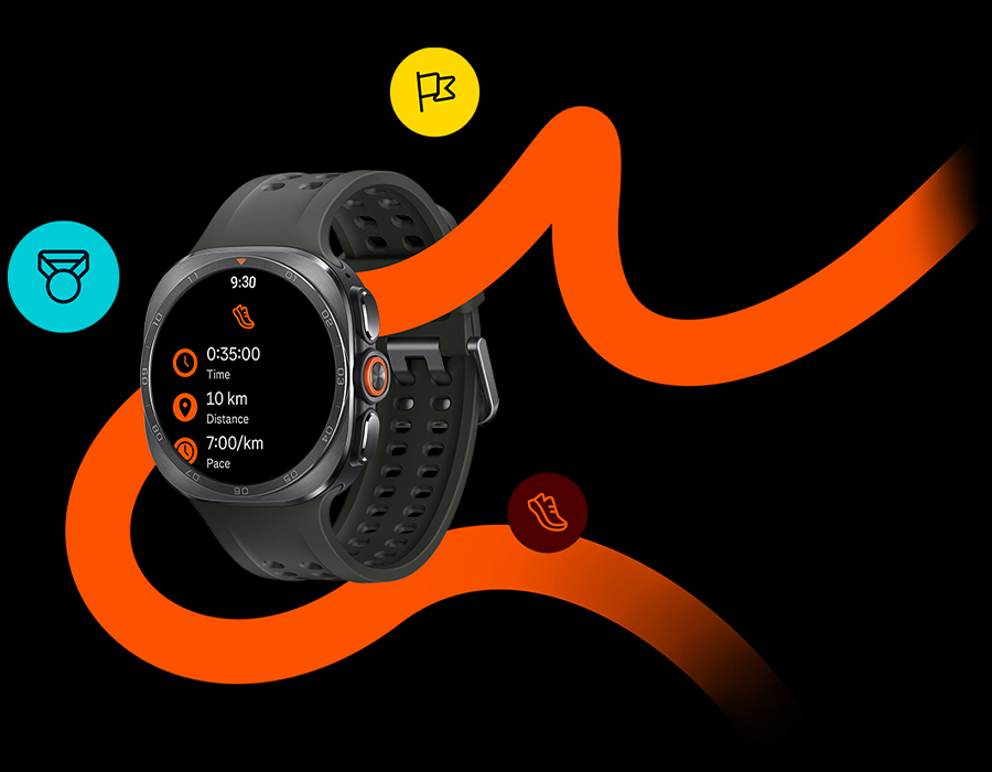 Смарт-годинник Samsung Galaxy Watch Ultra2 Titanium Grey 47mm LTE with Black Marine Band - S/M/L (SM-L715FZKA)