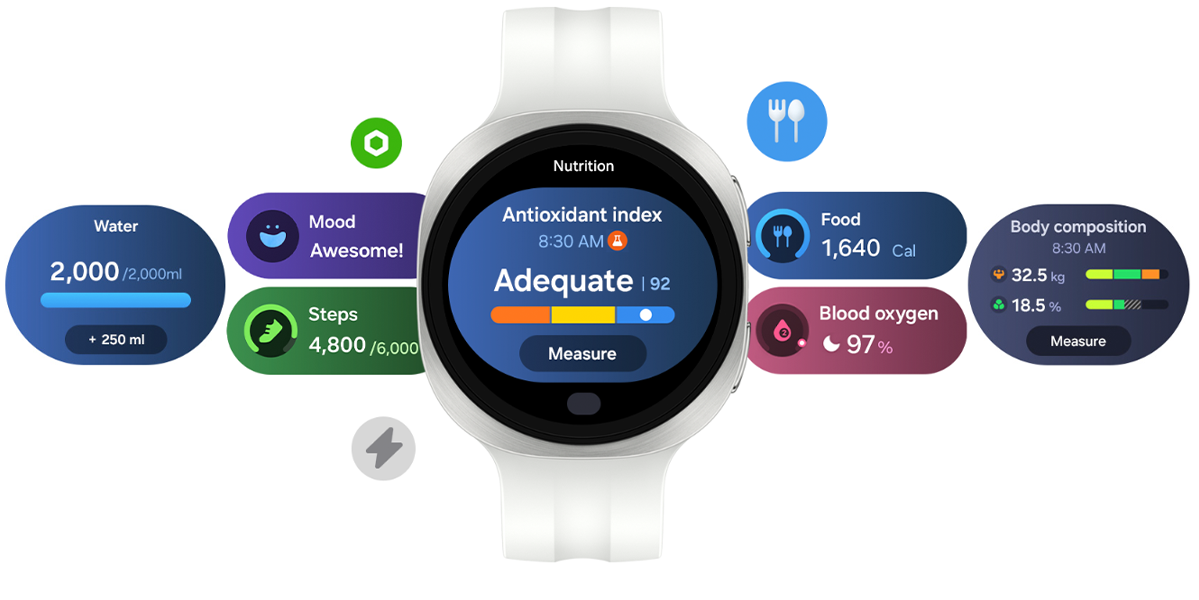 Смарт-часы Samsung Galaxy Watch9 Graphite Bluetooth 40mm with Black Sport Band - S/M (SM-L340NZKA)