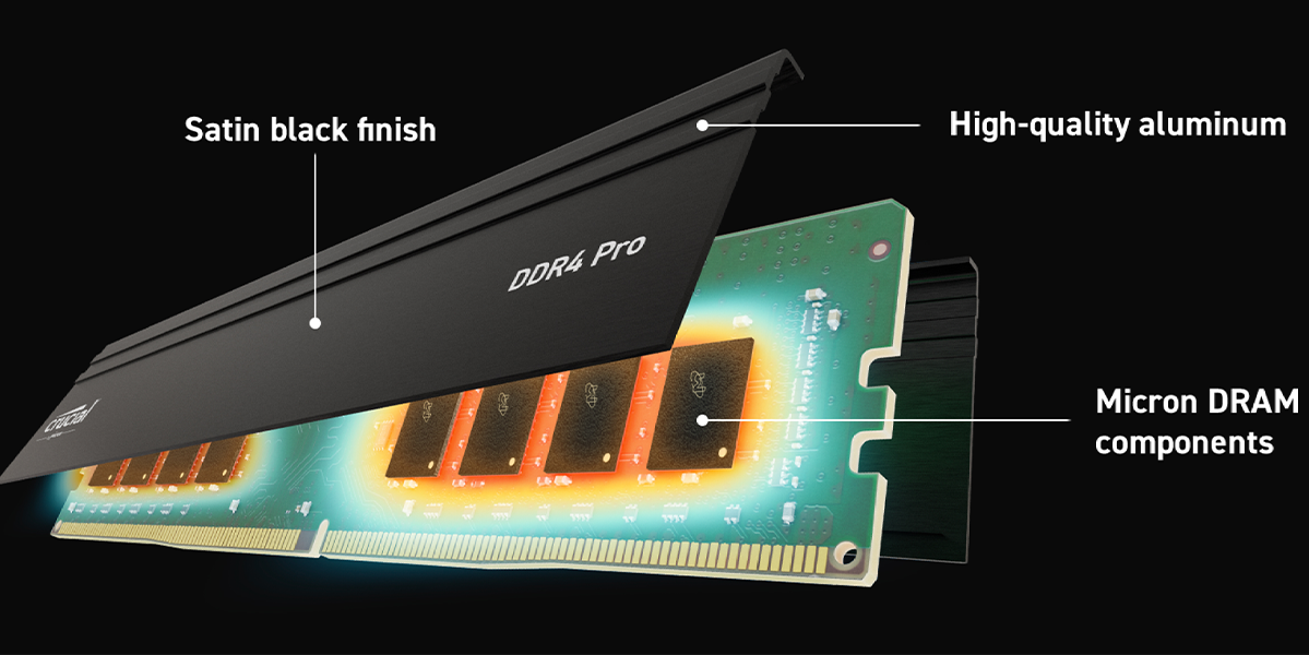 Оперативная память Crucial Pro DDR4 32GB 2×16GB 3200 MHz (CP2K16G4DFRA32A)