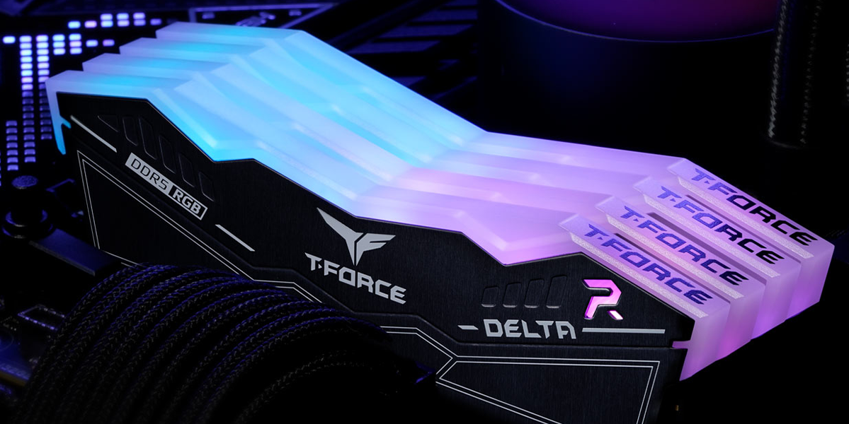 Оперативная память TEAMGROUP T-Force Delta RGB DDR5 32GB 2×16GB 6000 MHz CL38 (FF4D532G6000HC38ADC01)